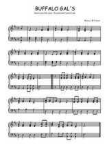 Téléchargez l'arrangement pour piano de la partition de Buffalo gals en PDF